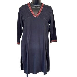 FABINDIA Black Cotton Tunic Kaftan Kurta